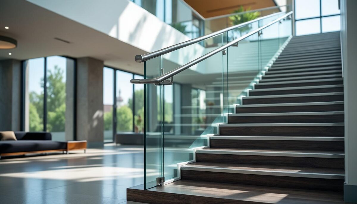 découvrez nos garde-corps en verre pour escalier, alliant sécurité optimale et design moderne, pour sublimer et sécuriser votre aménagement intérieur.