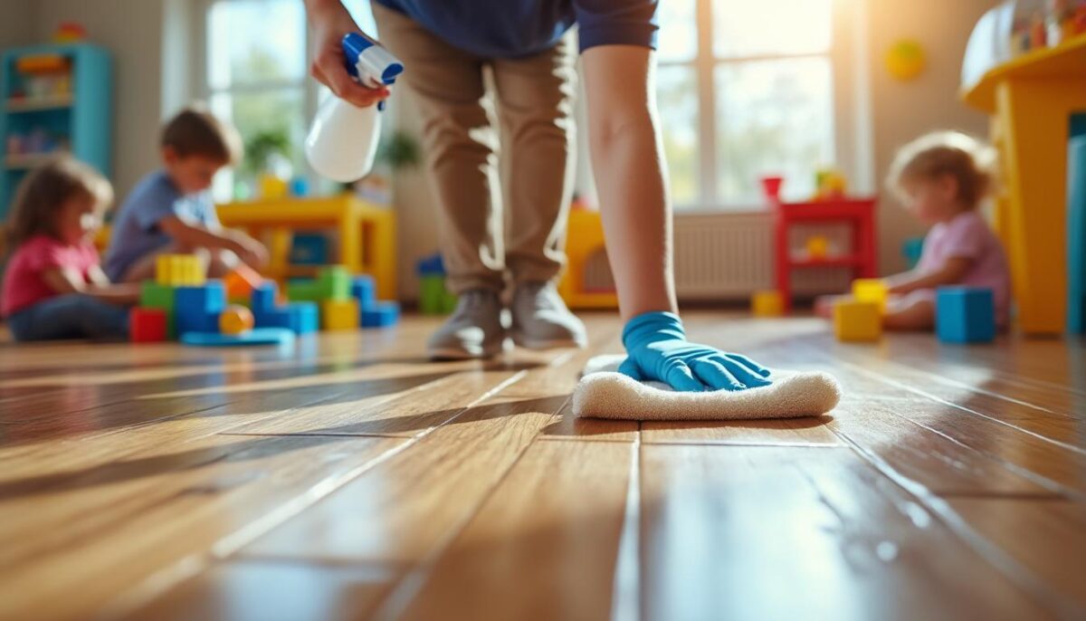 découvrez nos conseils pratiques pour l'entretien efficace des sols et surfaces en crèche, assurant hygiène et sécurité pour les enfants.